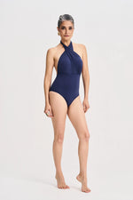 Load image into Gallery viewer, Maiô Drapé Novo Marinho
